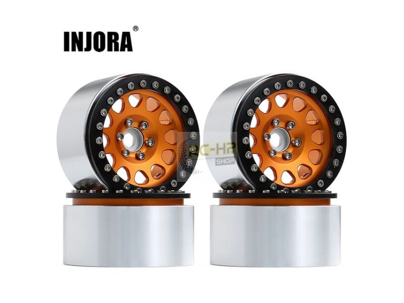 INJORA 4PCS 2 2 Aluminum Beadlock Wheel Rims For 1 10 RC Rock Crawler