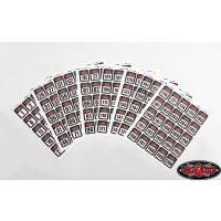 RC4WD RC4WD Event Numbers Decal Sheets (1-200) Z-L0090