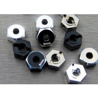 SAMIX SCX10-2 alum black hex adaptar (6mm)