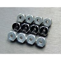 SAMIX SCX10-3 alum hex adaptar (8mm) black