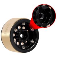 INJORA 1.0" 39g/Pcs Brass Beadlock Wheels Negative...