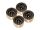 INJORA 1.0" 39g/Pcs Brass Beadlock Wheels Negative Offset 2.65mm For 1/24 1/18 RC Crawlers (W1008)Black