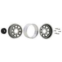 INJORA 1.0" Negative Offset 3.78mm Deep Dish Stamped Steel Wheel Rims for 1/24 RC Crawlers (4) (W1004) - Black