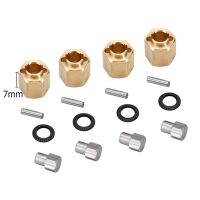 INJORA 4PCS 7mm Brass Wheel Hex Hub Extenders For 1/18 TRX4M (4M-02-7) - 4pcs 7mm(+3mm)