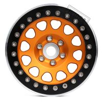 INJORA 4PCS 2.2" Aluminum Beadlock Wheel Rims for 1/10 RC Rock Crawler Gold