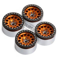 INJORA 4PCS 2.2" Aluminum Beadlock Wheel Rims for 1/10 RC Rock Crawler Gold