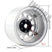 INJORA 4PCS 2.2" Aluminum Beadlock Wheel Rims for 1/10 RC Rock Crawler Silver