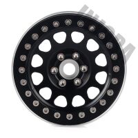 INJORA 4PCS 2.2" Aluminum Beadlock Wheel Rims for 1/10 RC Rock Crawler Black