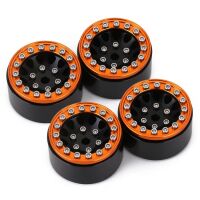 INJORA 1.0" 12-Spokes Beadlock Aluminum Wheel Rims for 1/24 RC Crawlers (4) (W1049) - Gold/Black