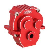 INJORA CNC Aluminum Transmission Housing with Bearings for 1/18 TRX4M (4M-51) Red