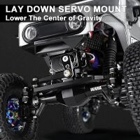 INJORA +5mm Diamond Portal Axles black with Lay Down Servo Mount & Links for 1/18 TRX4M