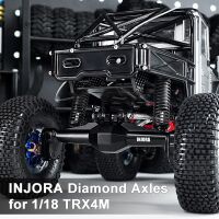 INJORA +5mm Diamond Portal Axles black with Lay Down Servo Mount & Links for 1/18 TRX4M