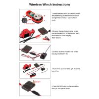 INJORA Wireless Remote Receiver Winch Controller Set for 1/10 RC Crawler