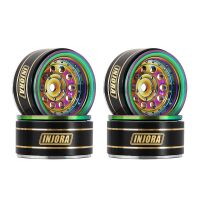 INJORA 1.0" 39g/pcs Brass Beadlock Wheels Negative...