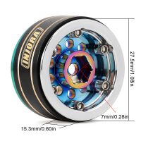 INJORA 1.0" 39g/pcs Brass Beadlock Wheels Negative Offset 2.65mm for 1/24 1/18 RC Crawlers (W1008)