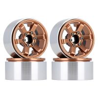 INJORA 4PCS 1.9" 6-Spokes CNC Aluminum Beadlock Wheel Rims for 1/10 RC Crawler