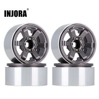 INJORA 4PCS 1.9" 6-Spokes CNC Aluminum Beadlock Wheel Rims for 1/10 RC Crawler